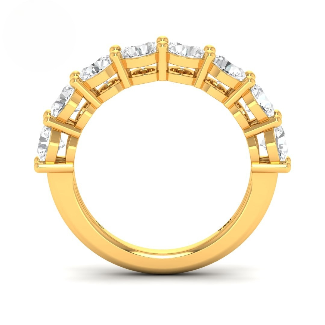 Eli Round cut wedding band 2.50 Ct