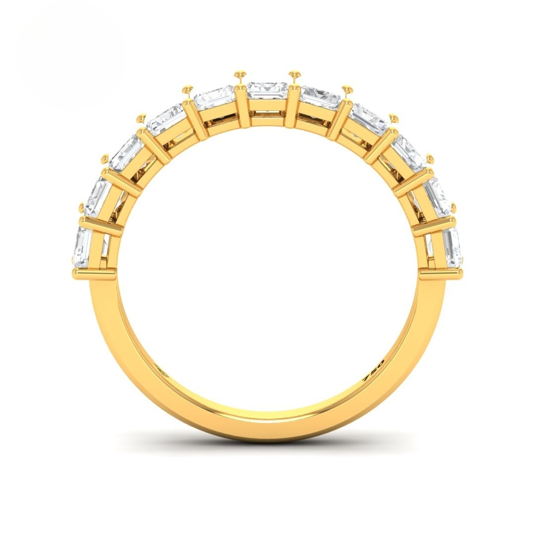 Helene Emerald cut Diamond Wedding Band