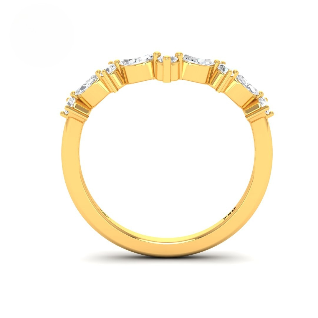 Jolene 2 stone Cut Diamond Wedding Band