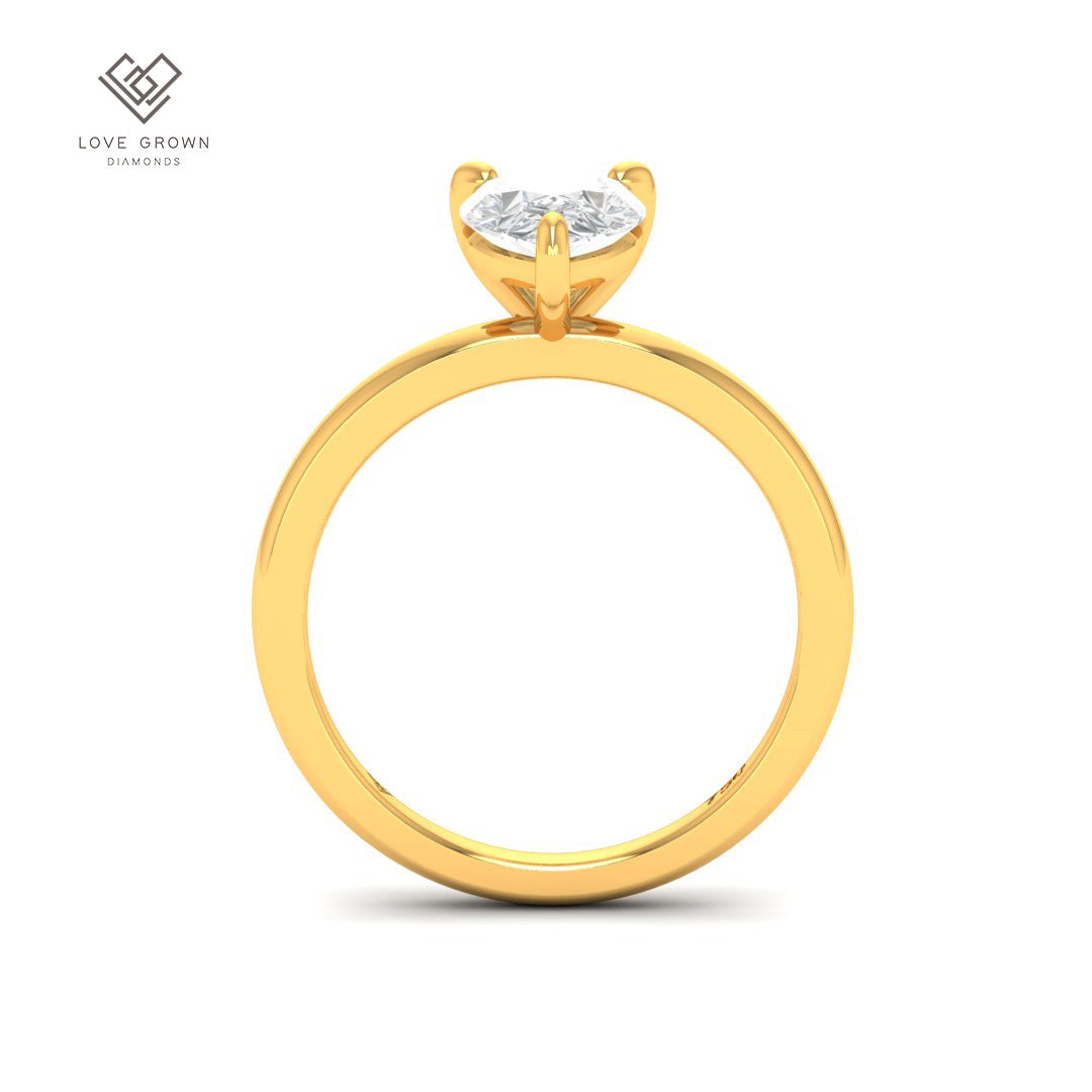 Noémie Solitaire Pear Cut With Diamond Engagement Ring