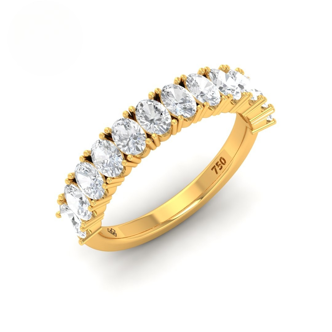 Theodora Oval Cut Diamond Band