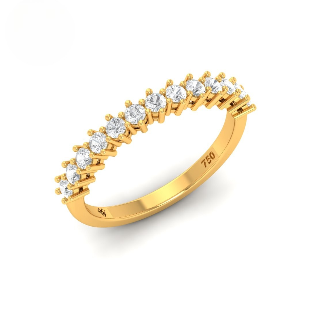 Scarlett Round Cut Diamond Wedding Band