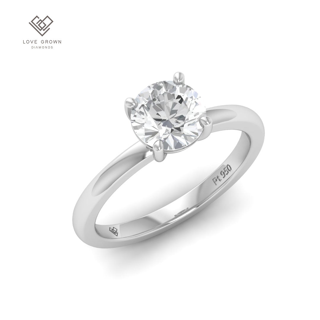 Noémie Solitaire Round Cut With Diamond Engagement Ring