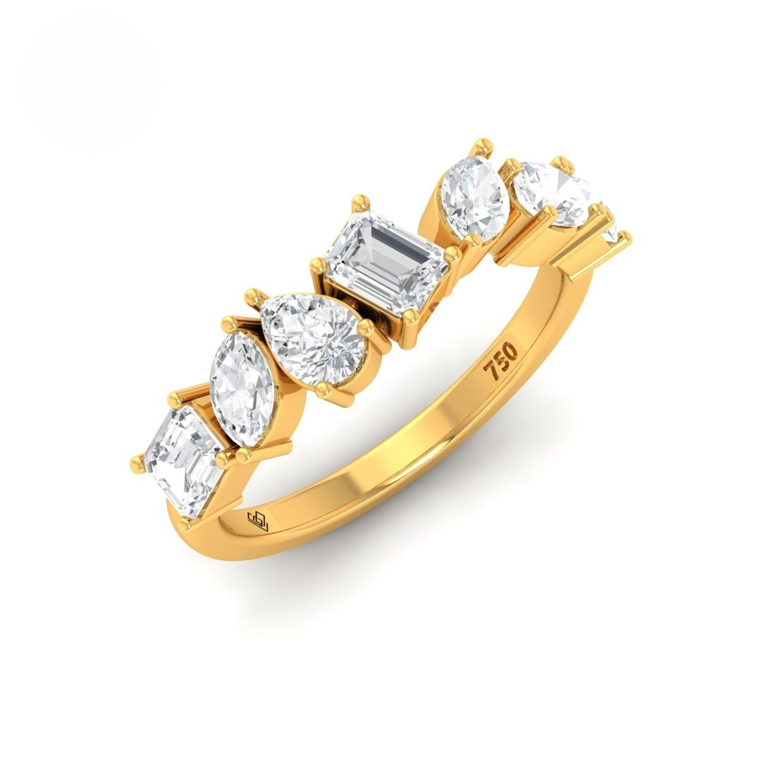 Emma 7 stone Diamond Wedding Band