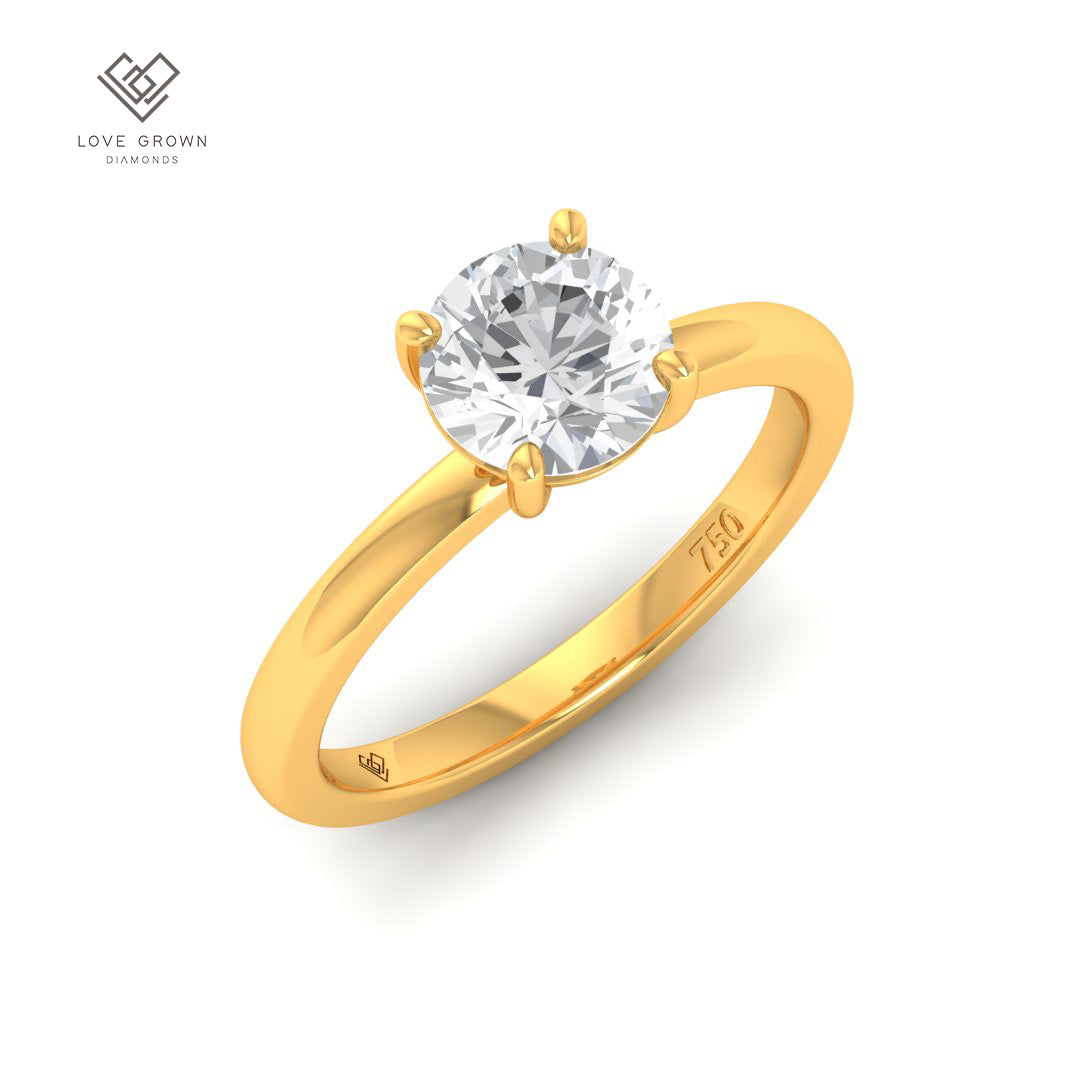 Noémie Solitaire Round Cut With Diamond Engagement Ring