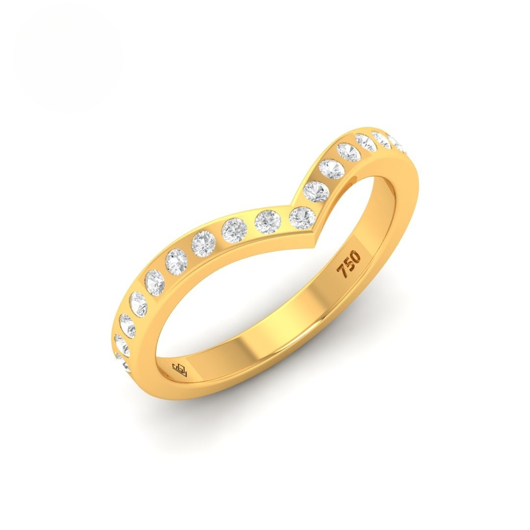 Alliance Béatrice en diamant taille rond