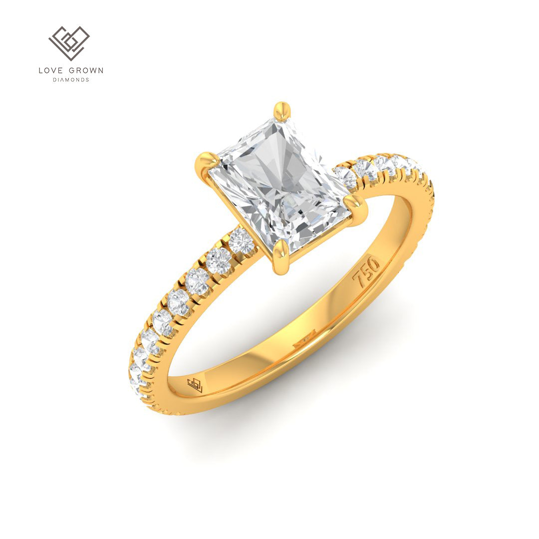 Abigail Radiant With Diamond Band Engagement Ring