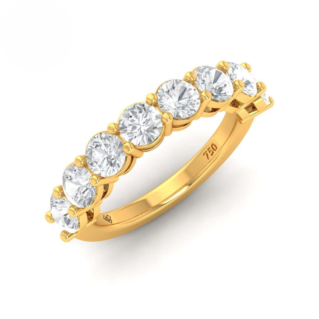 Eli Round cut wedding band 2.50 Ct