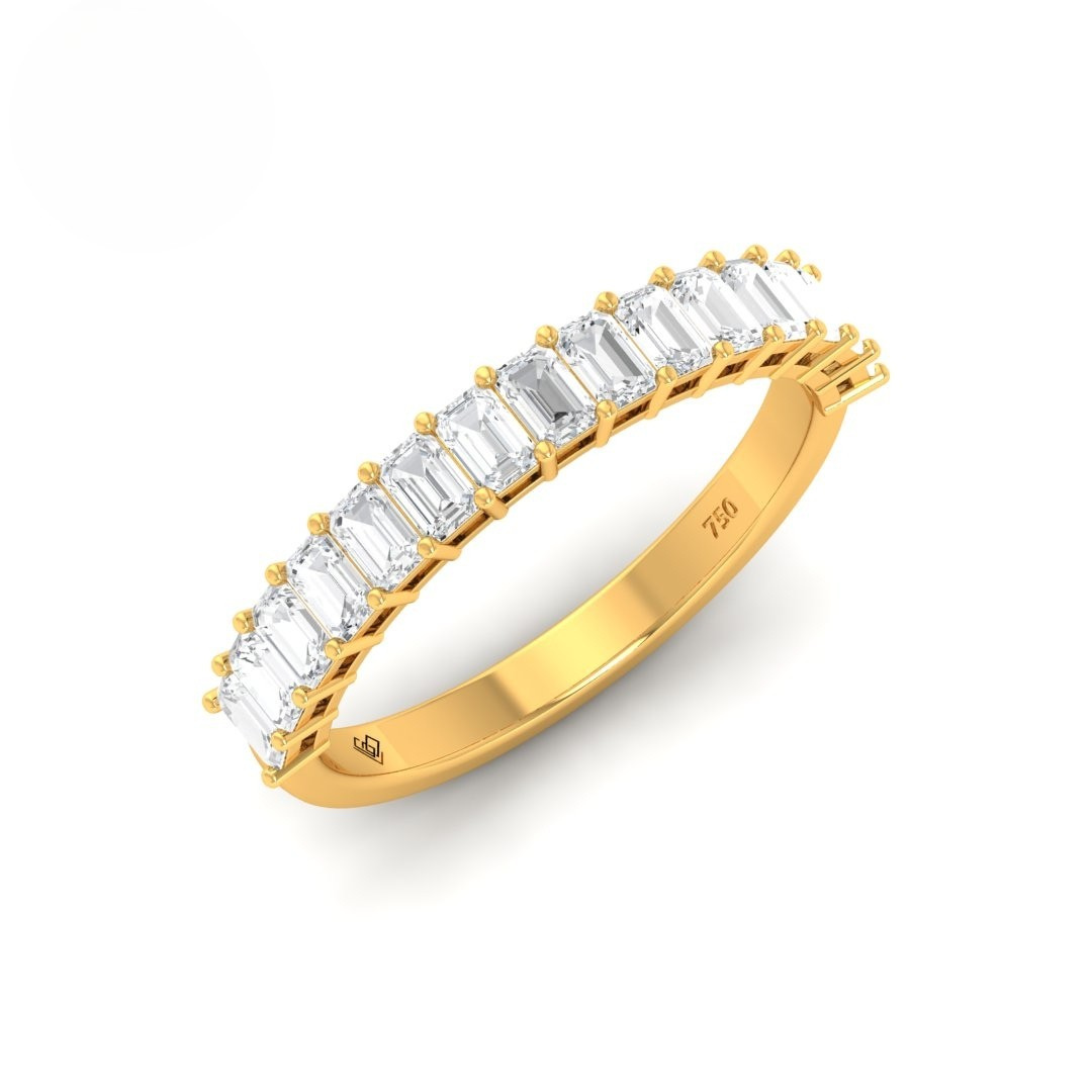 Eve Emerald cut wedding band 1.50 Ct