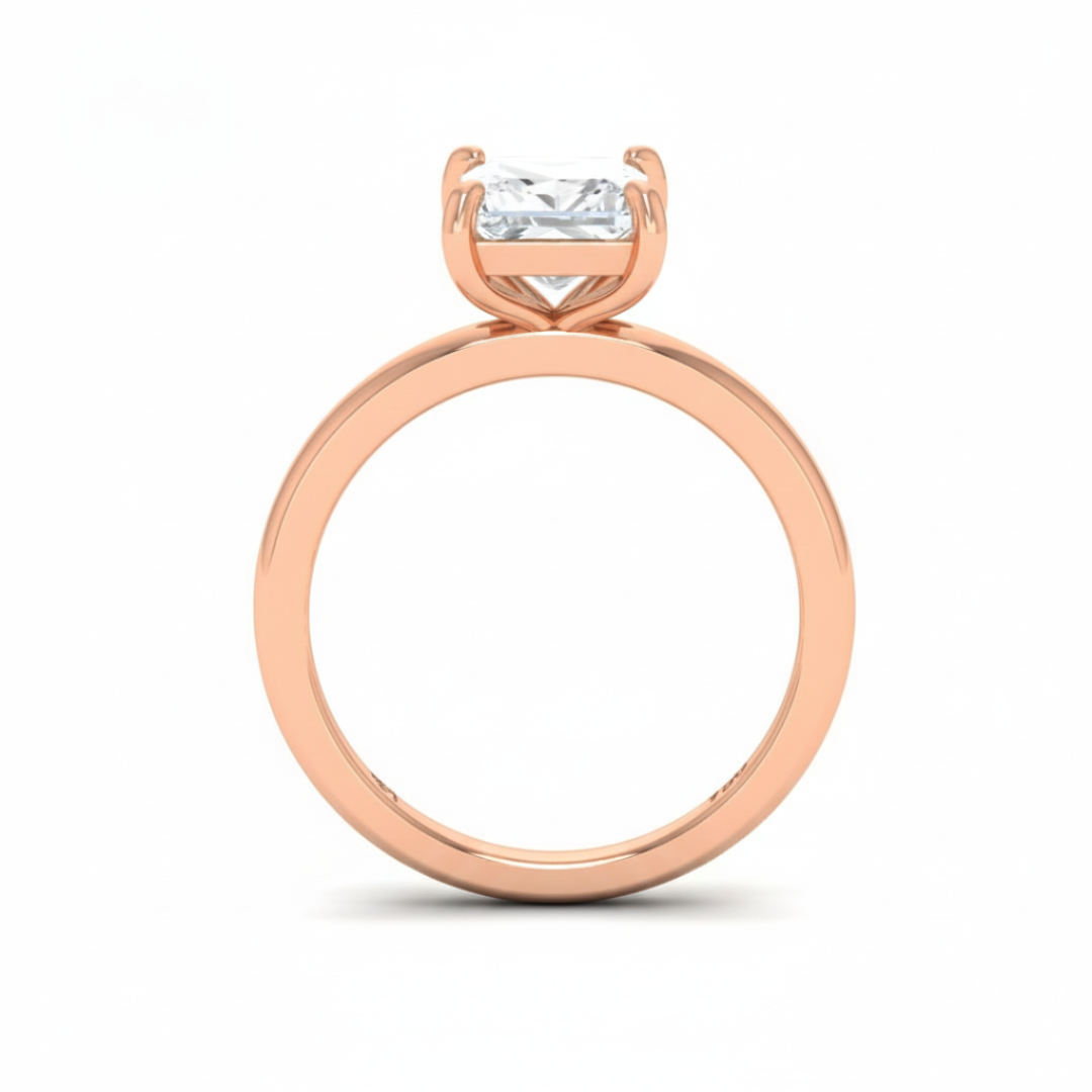 Noémie Solitaire Princess Cut With Diamond Engagement Ring