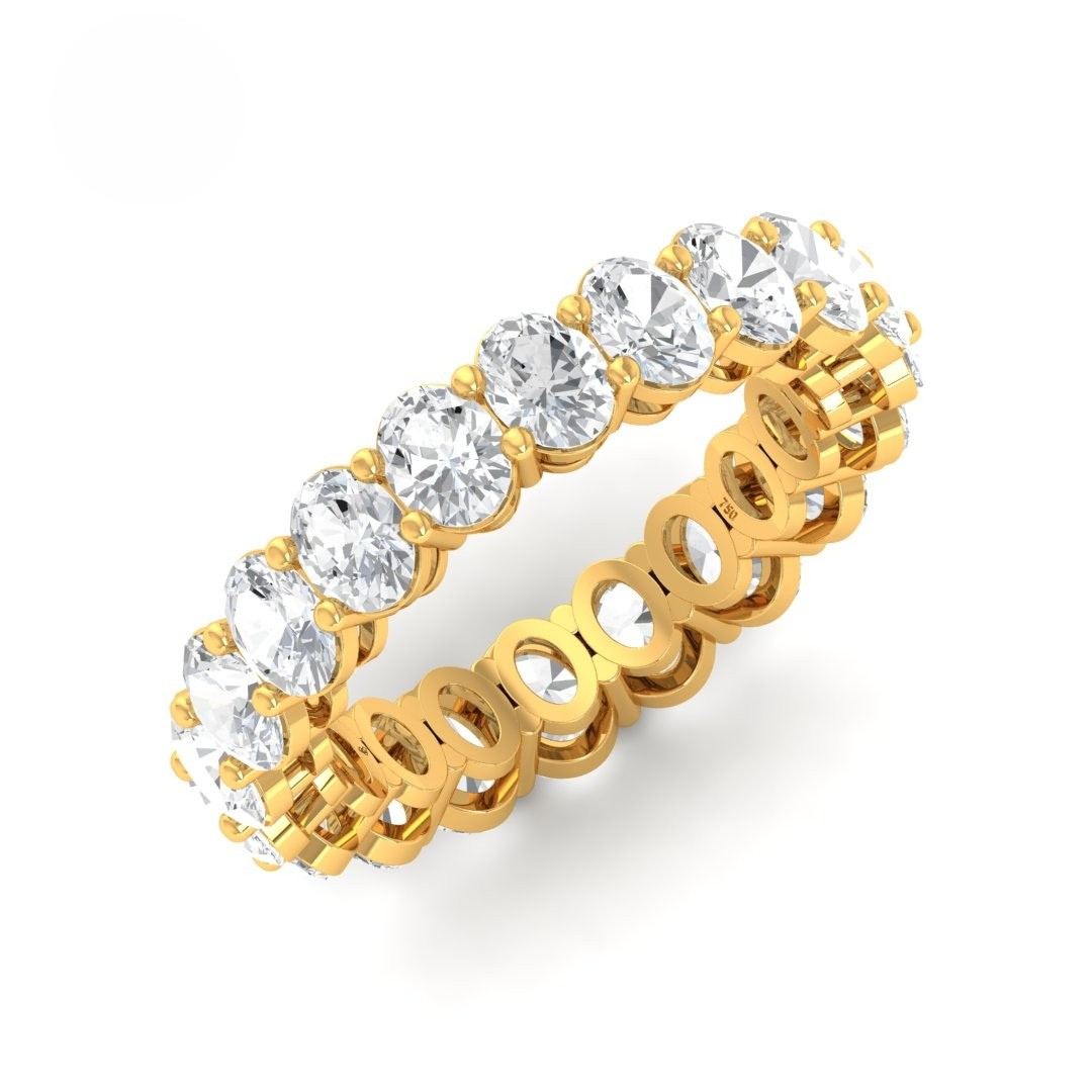 Valerina Oval cut wedding band 4.00 Ct