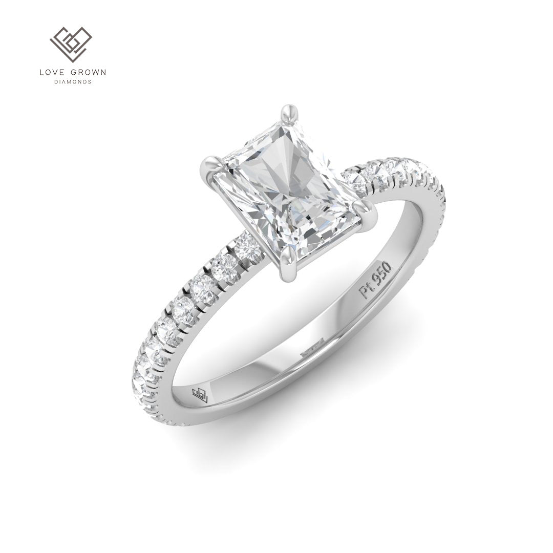 Abigail Radiant With Diamond Band Engagement Ring