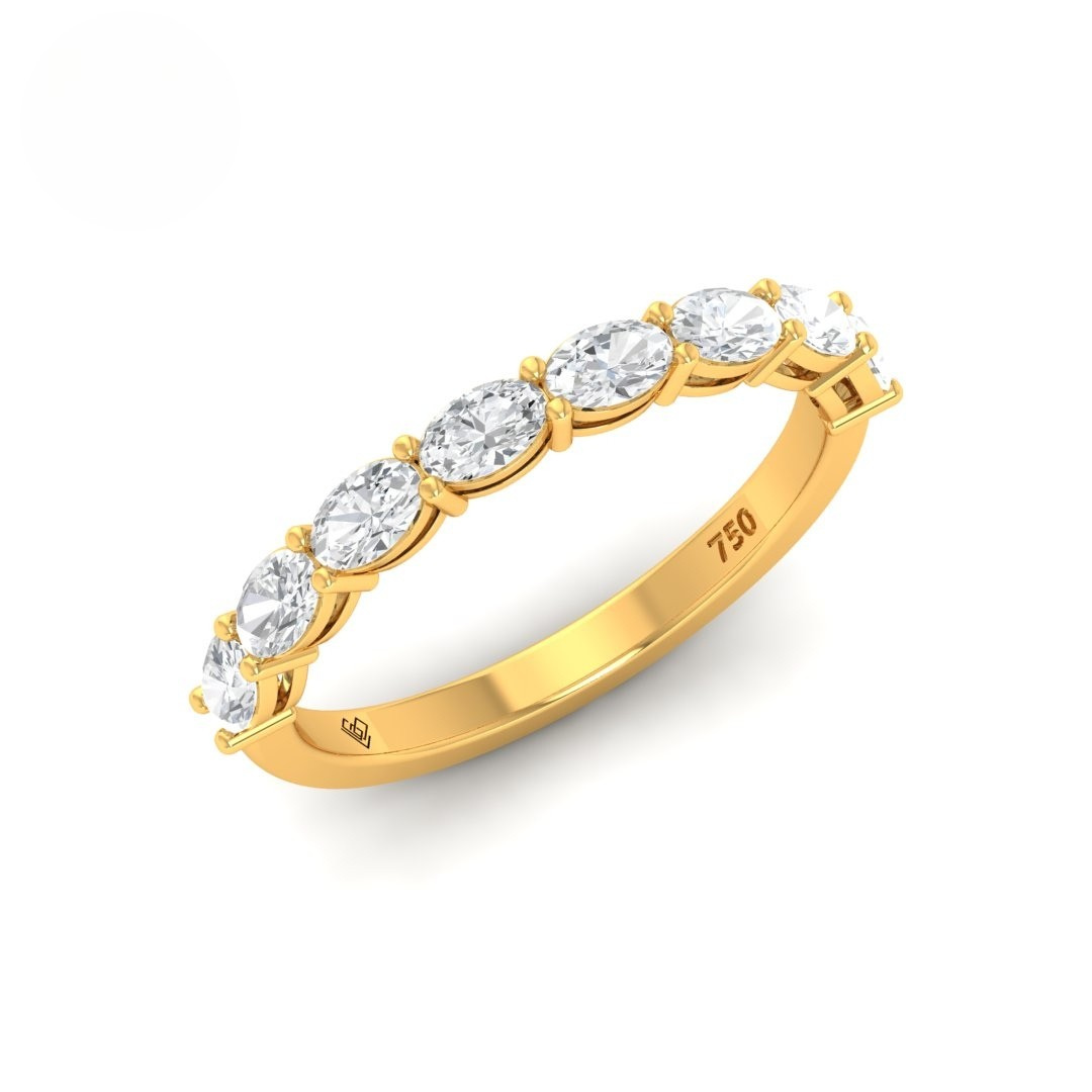 Cordelia Oval Cut Diamond Wedding Band