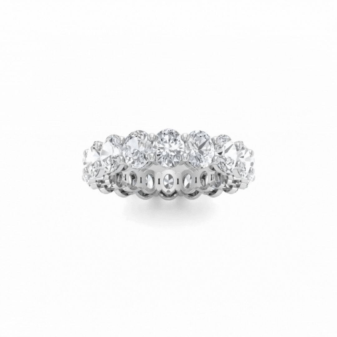 Victoria Oval cut wedding band 5.00 Ct