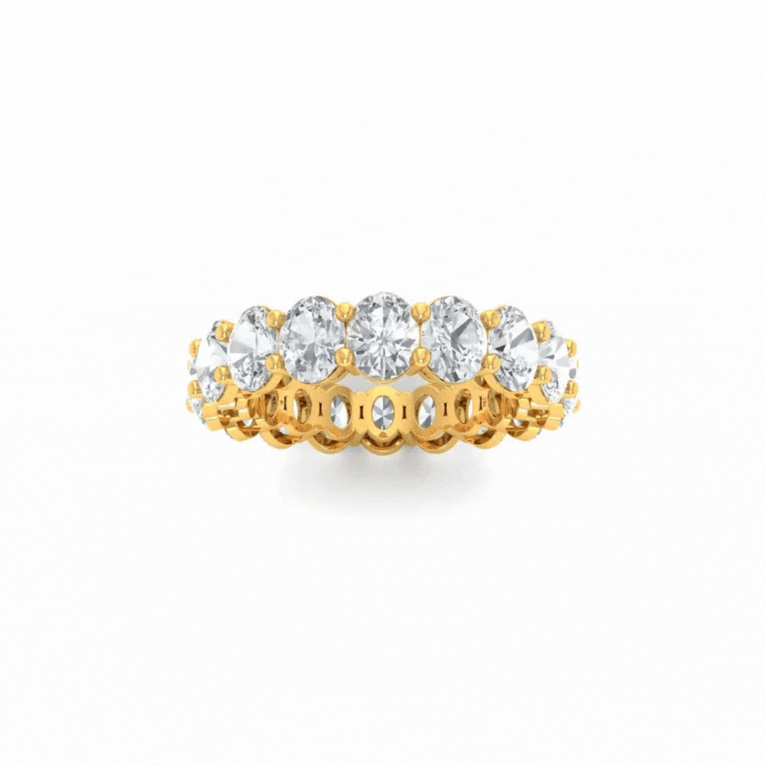 Victoria Oval cut wedding band 5.00 Ct