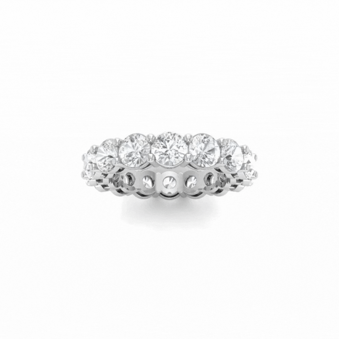 Edra Round cut wedding band 5.00 Ct