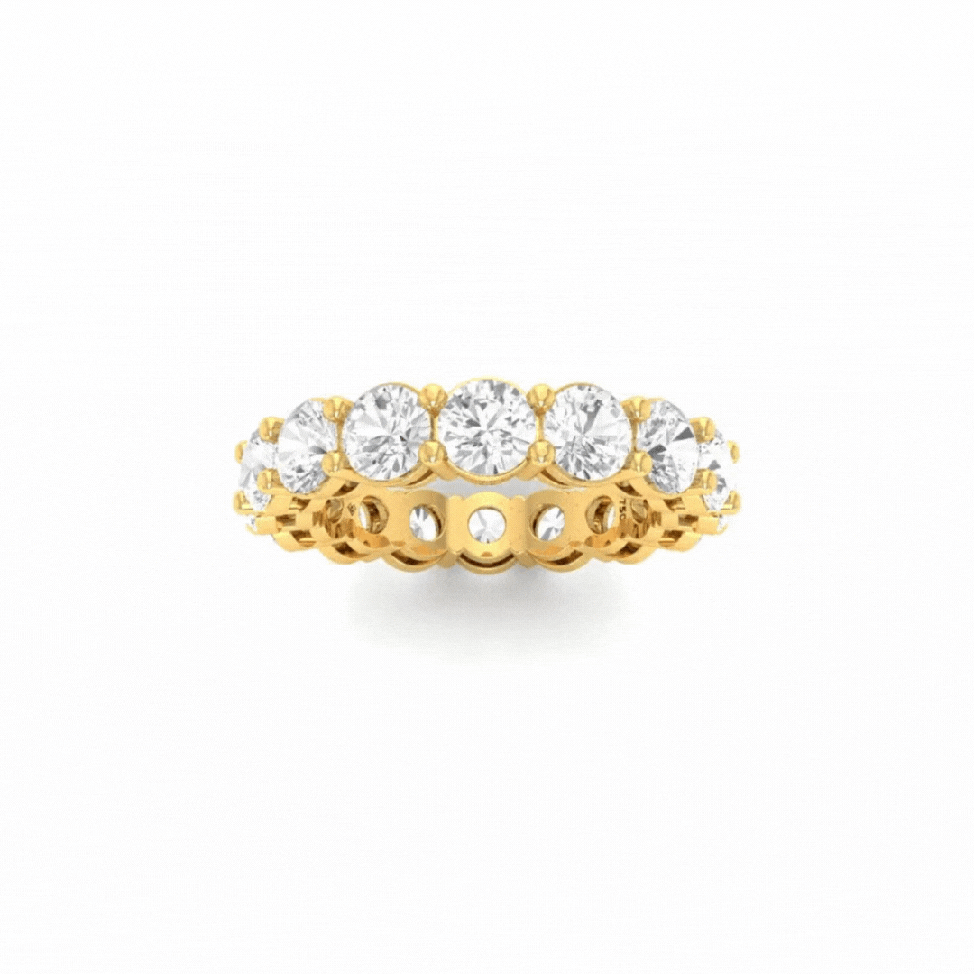 Edra Round cut wedding band 5.00 Ct