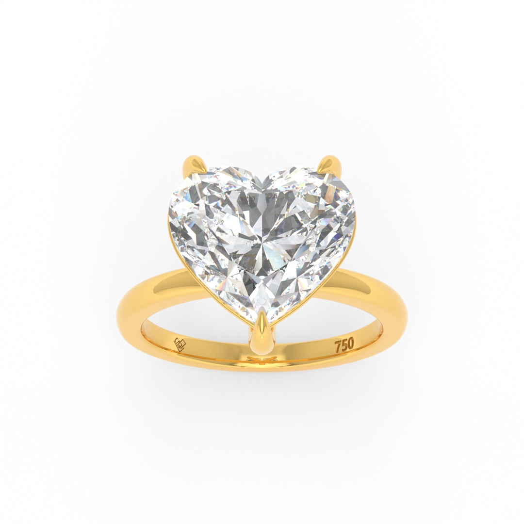 Noémie Solitaire Heart Cut With Diamond Engagement Ring