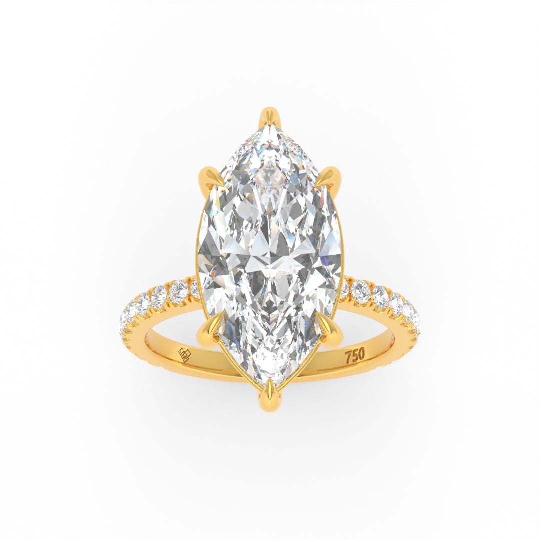 Abigail Marquise With Diamond Band Engagement Ring
