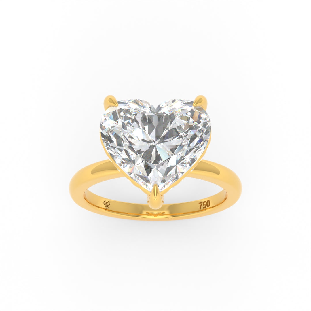 Léa Heart Cut Diamond With Hidden Halo Engagement Ring