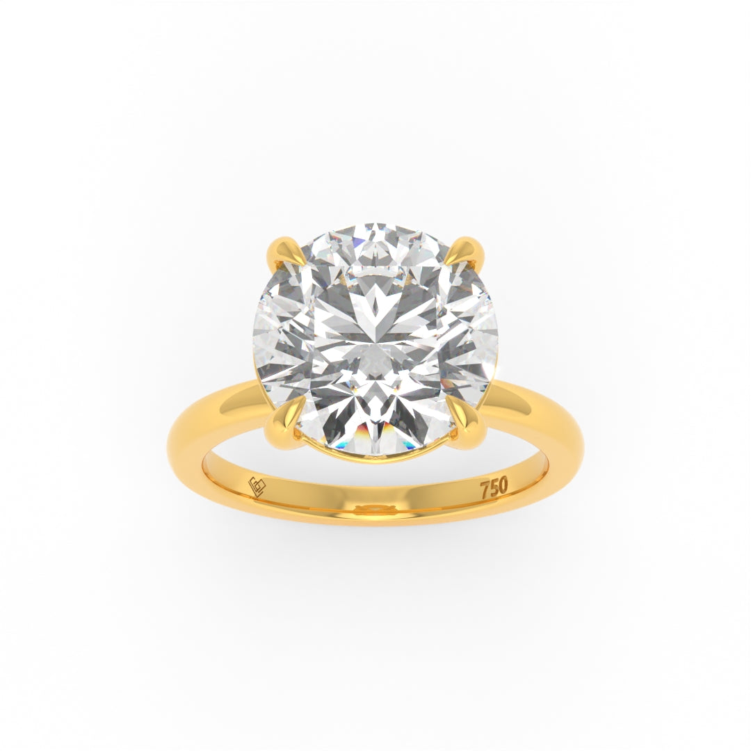 Noémie Solitaire Round Cut With Diamond Engagement Ring