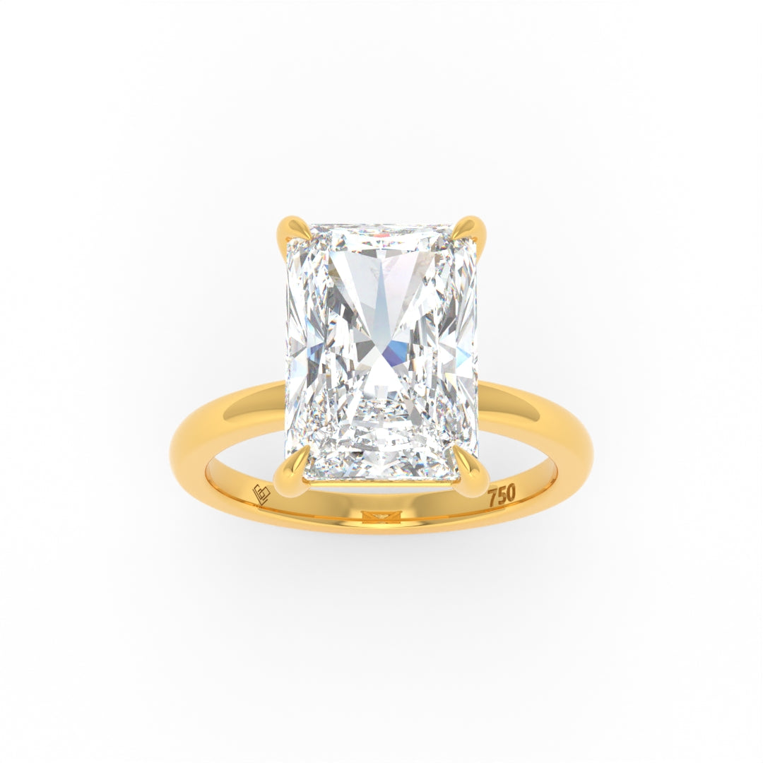 Noémie Solitaire Radiant Cut With Diamond Engagement Ring