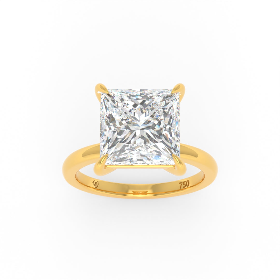 Noémie Solitaire Princess Cut With Diamond Engagement Ring