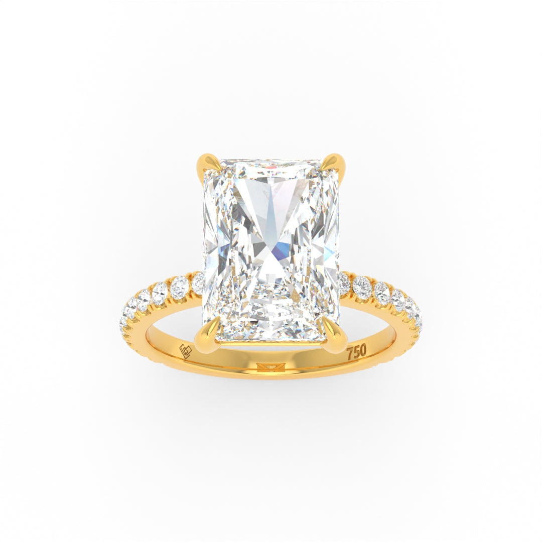 Abigail Radiant With Diamond Band Engagement Ring