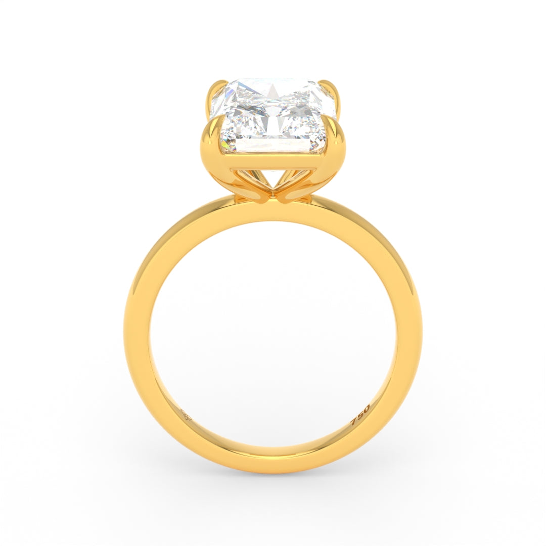 Noémie Solitaire Radiant Cut With Diamond Engagement Ring
