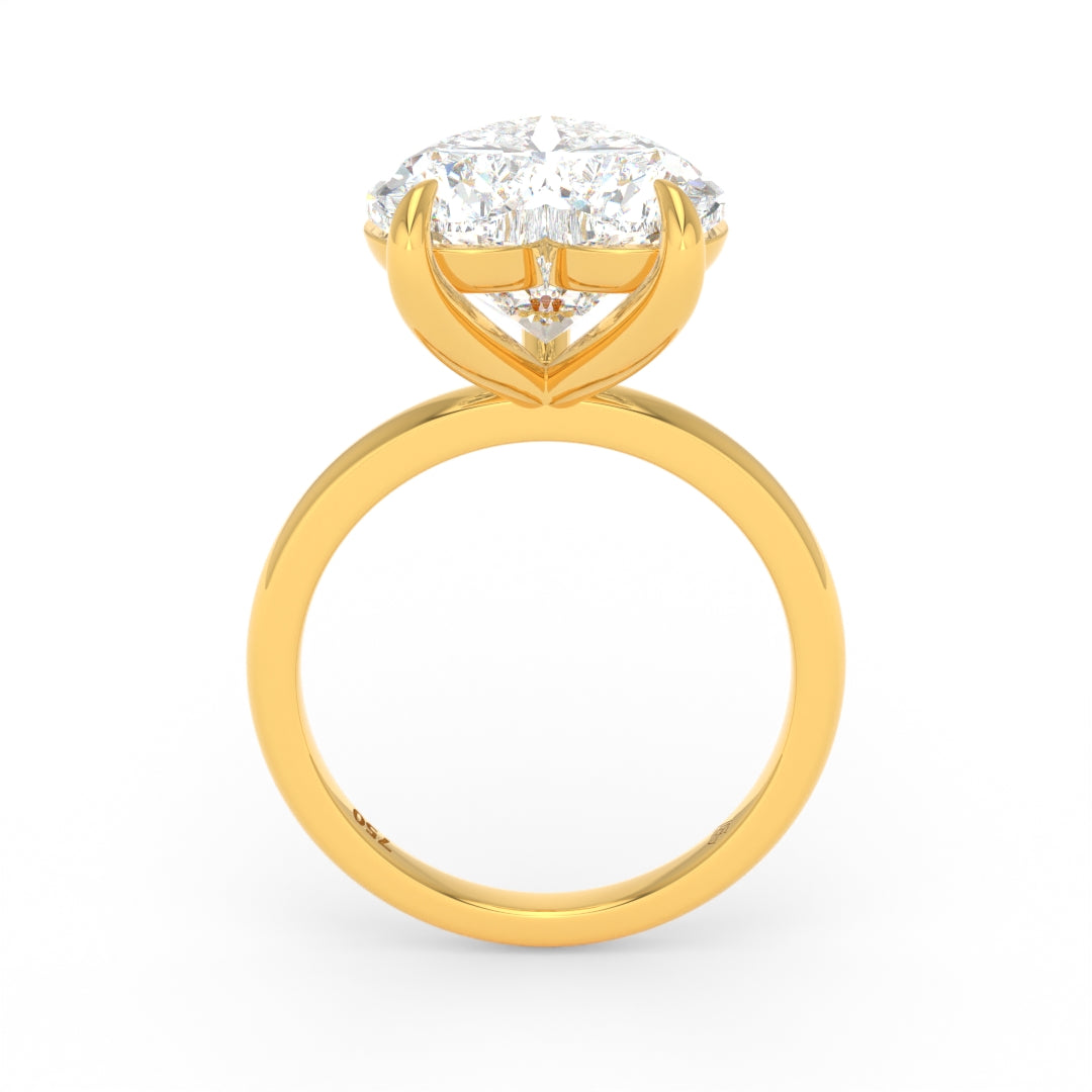 Noémie Solitaire Heart Cut With Diamond Engagement Ring