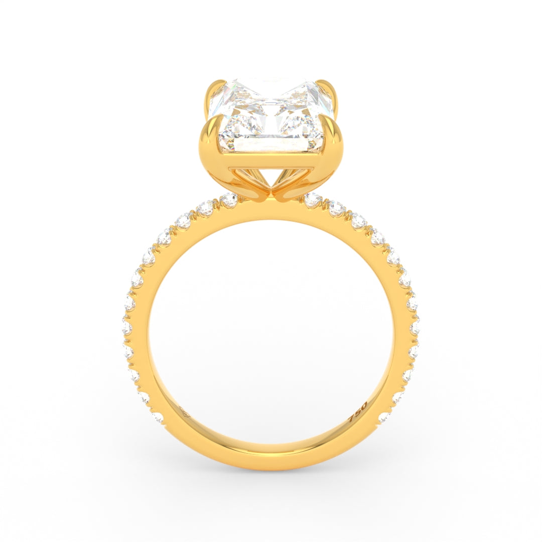 Abigail Radiant With Diamond Band Engagement Ring