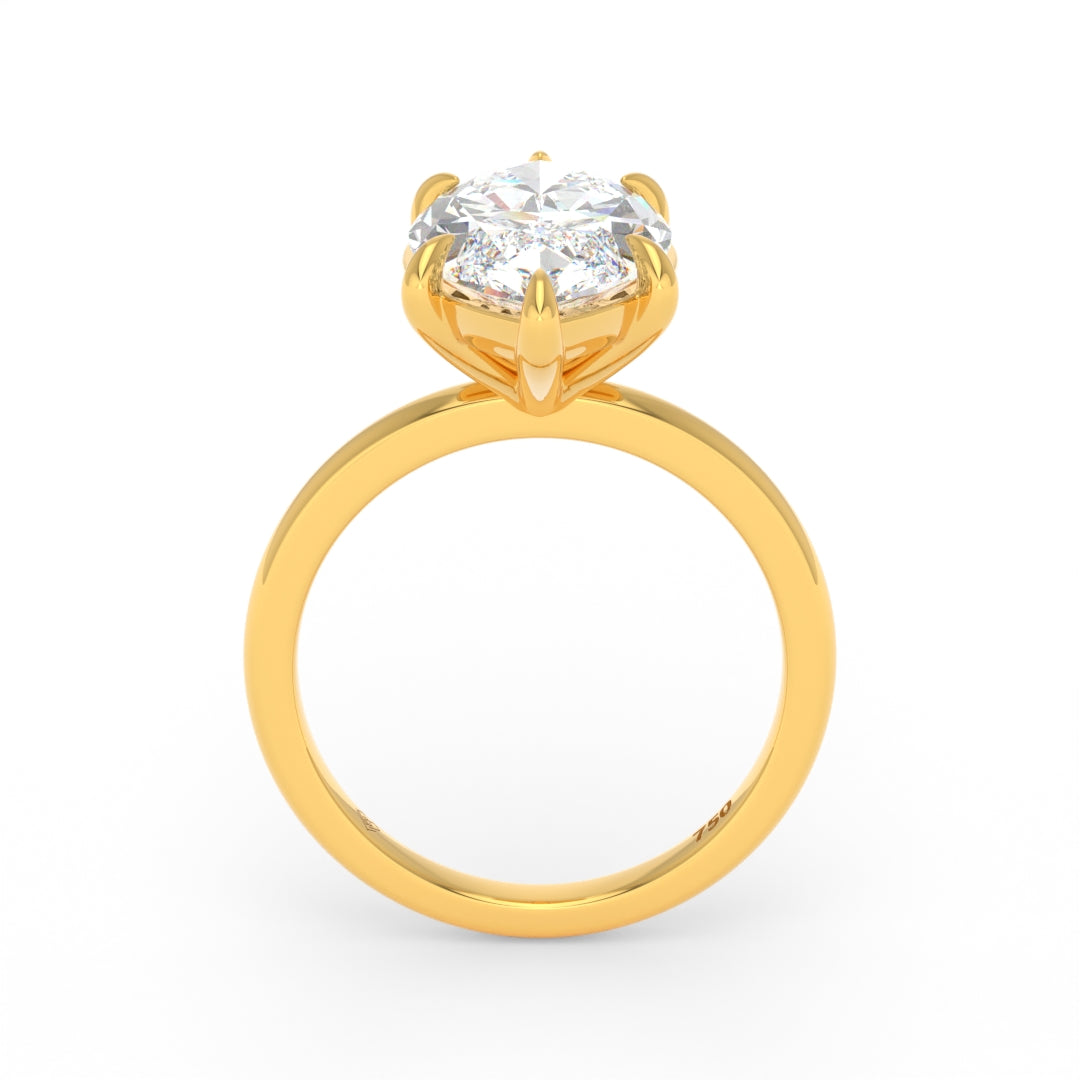 Noémie Solitaire Marquise Cut With Diamond Ring