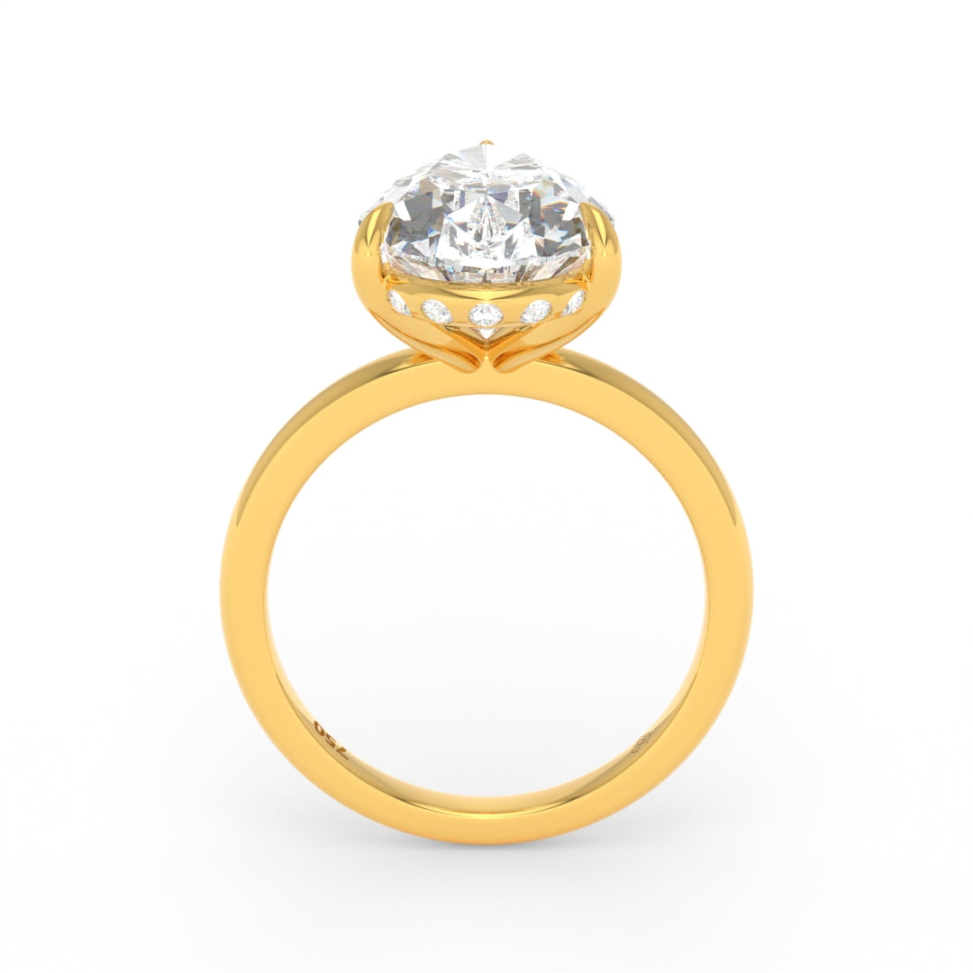 Léa Pear Cut Diamond With Hidden Halo Engagement Ring