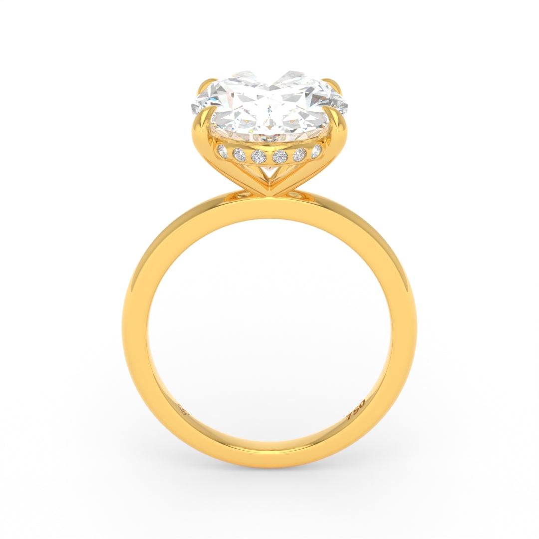 Léa Oval Cut Diamond With Hidden Halo Engagement Ring