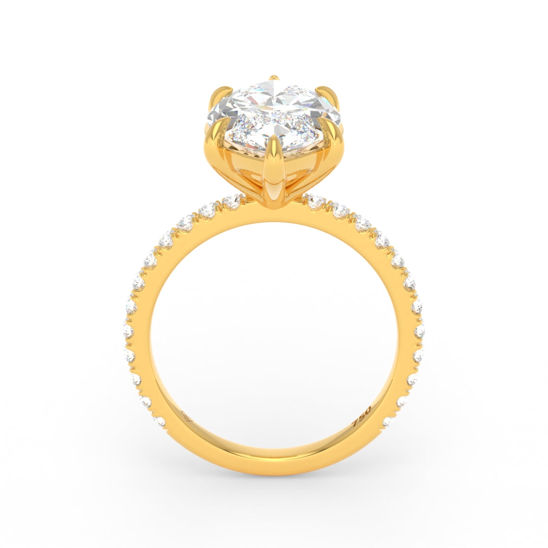 Abigail Marquise With Diamond Band Engagement Ring