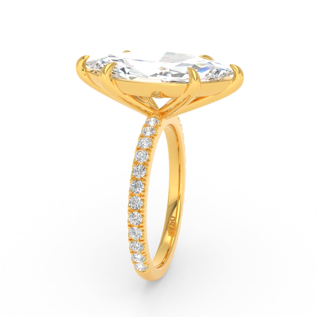 Abigail Marquise With Diamond Band Engagement Ring