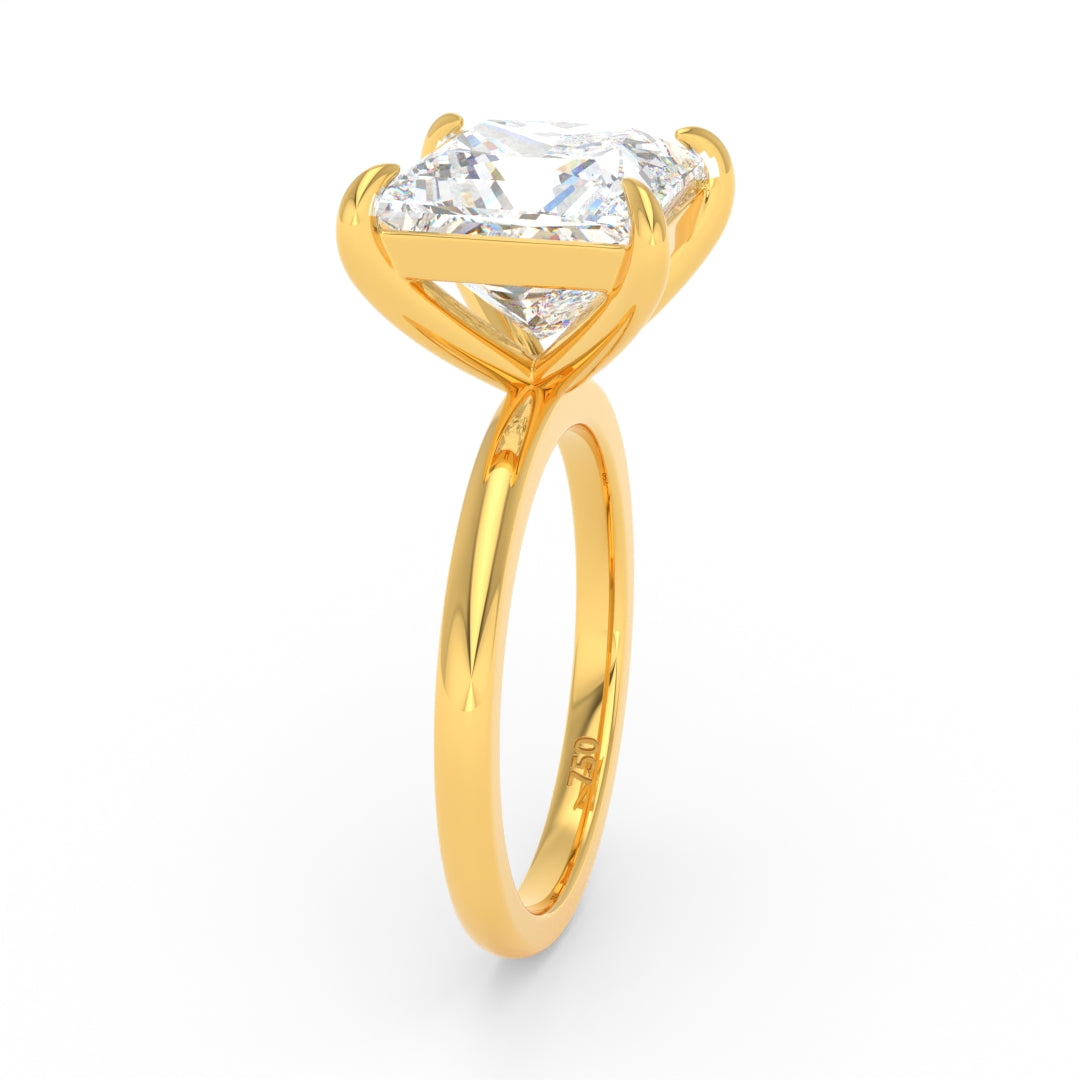 Noémie Solitaire Princess Cut With Diamond Engagement Ring