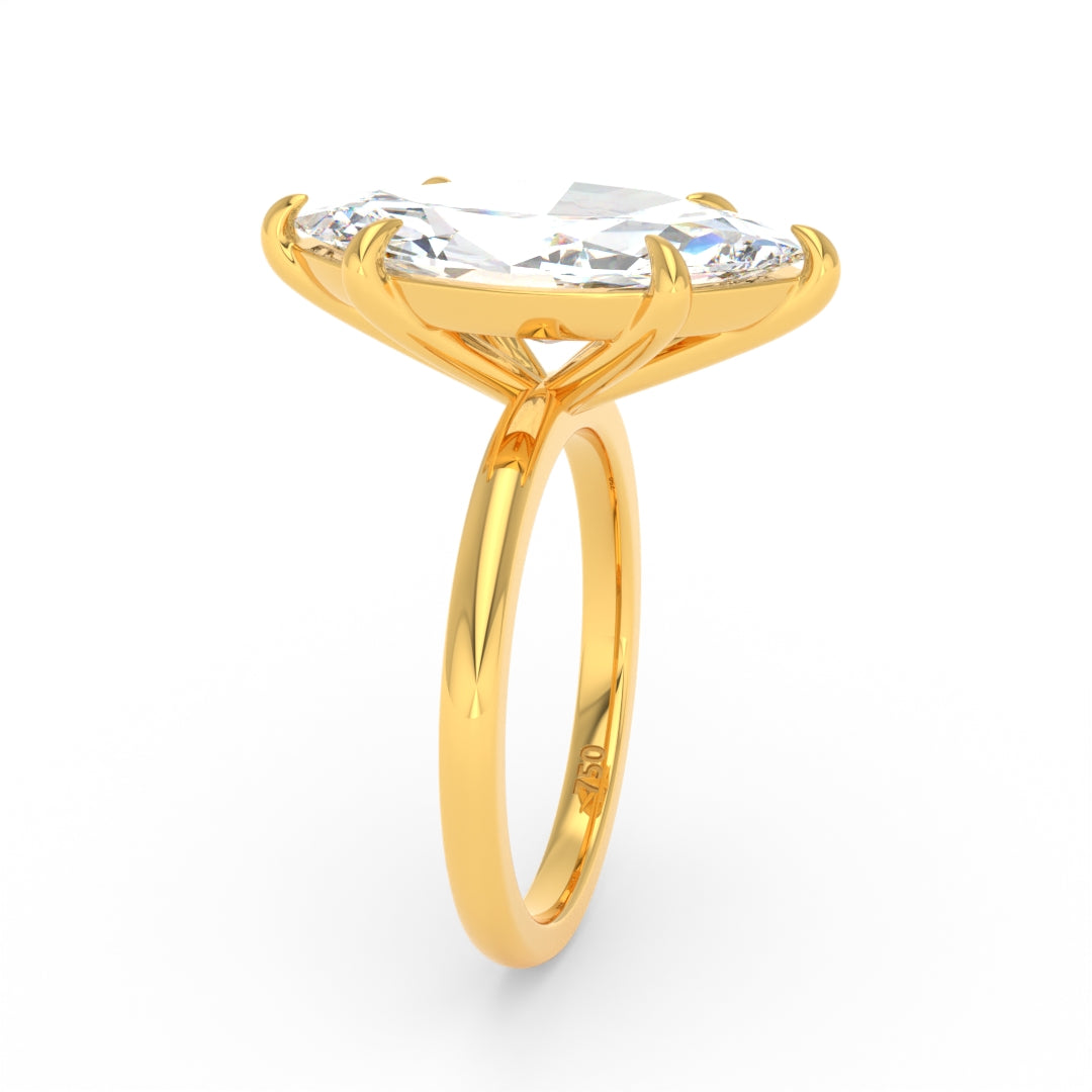 Noémie Solitaire Marquise Cut With Diamond Ring