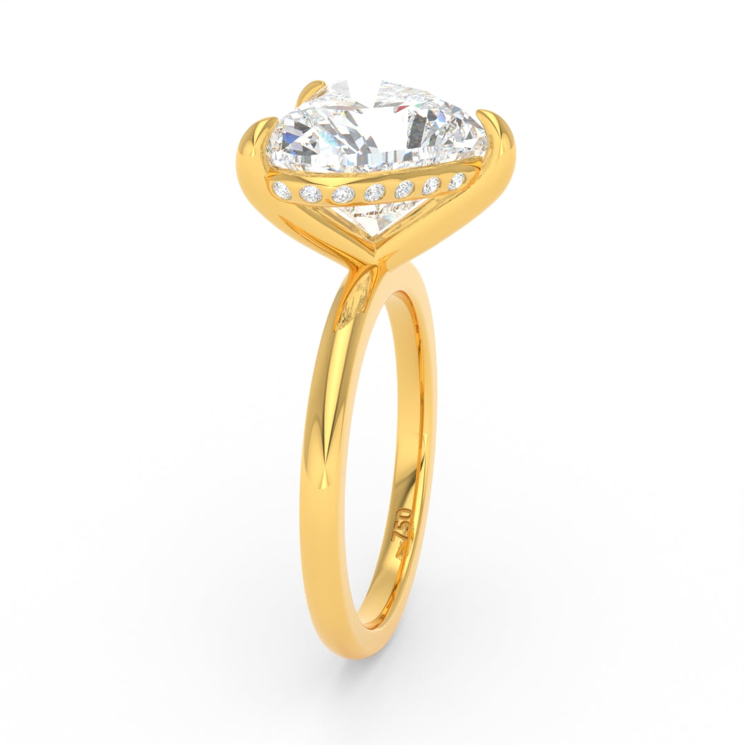 Léa Heart Cut Diamond With Hidden Halo Engagement Ring