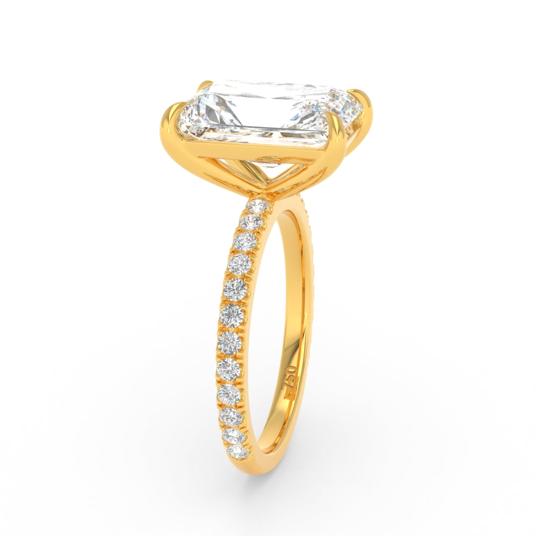 Abigail Radiant With Diamond Band Engagement Ring