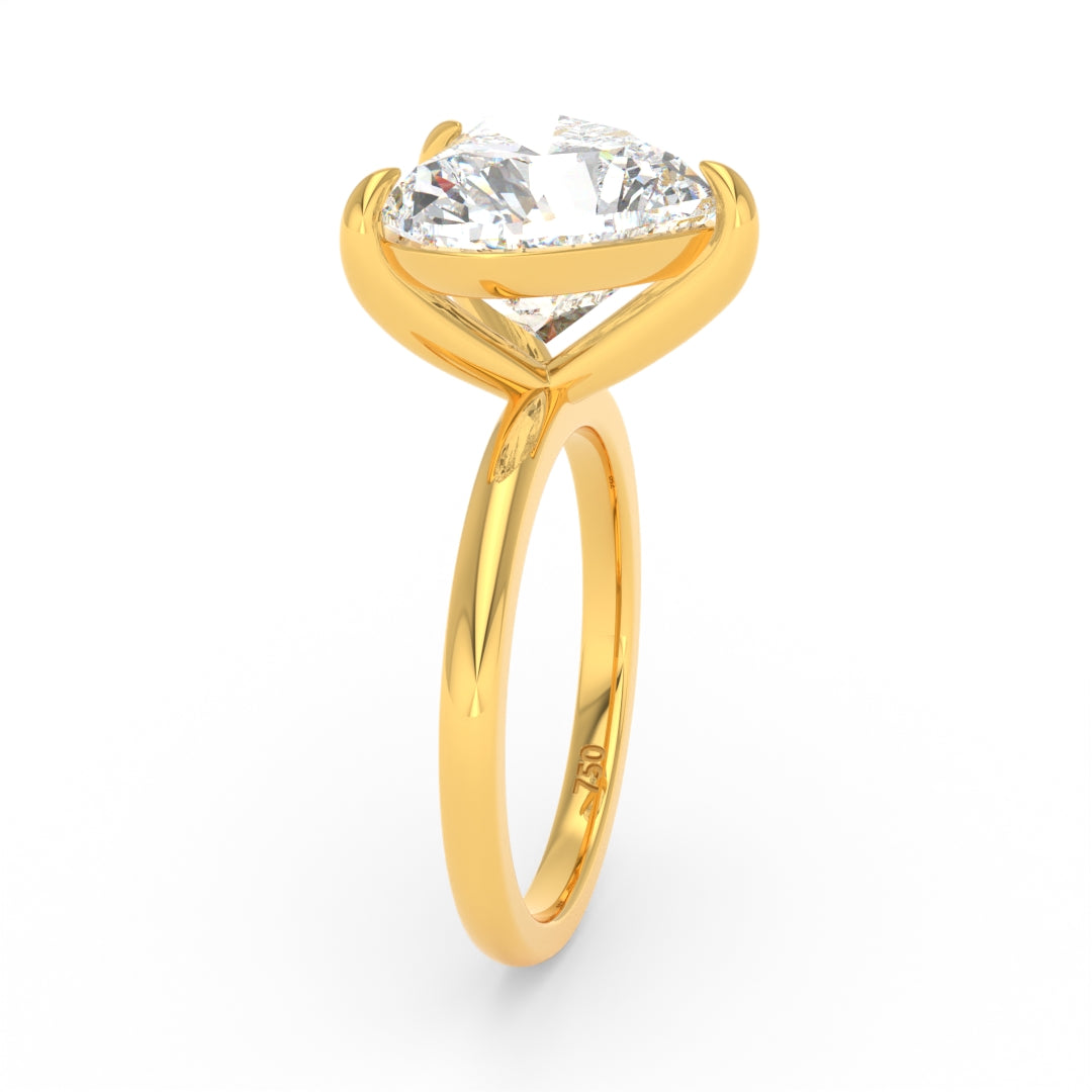 Noémie Solitaire Heart Cut With Diamond Engagement Ring