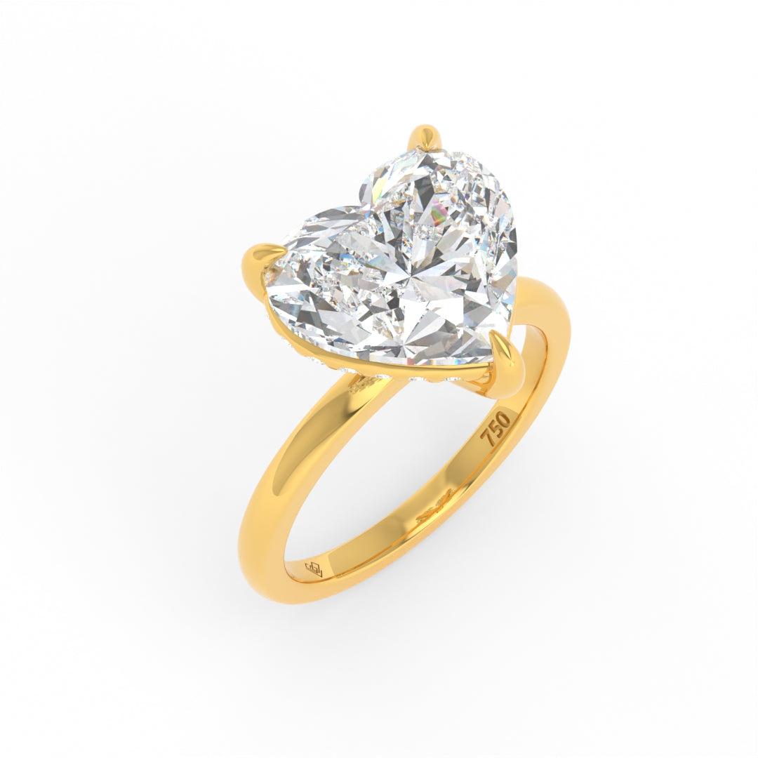 Léa Heart Cut Diamond With Hidden Halo Engagement Ring