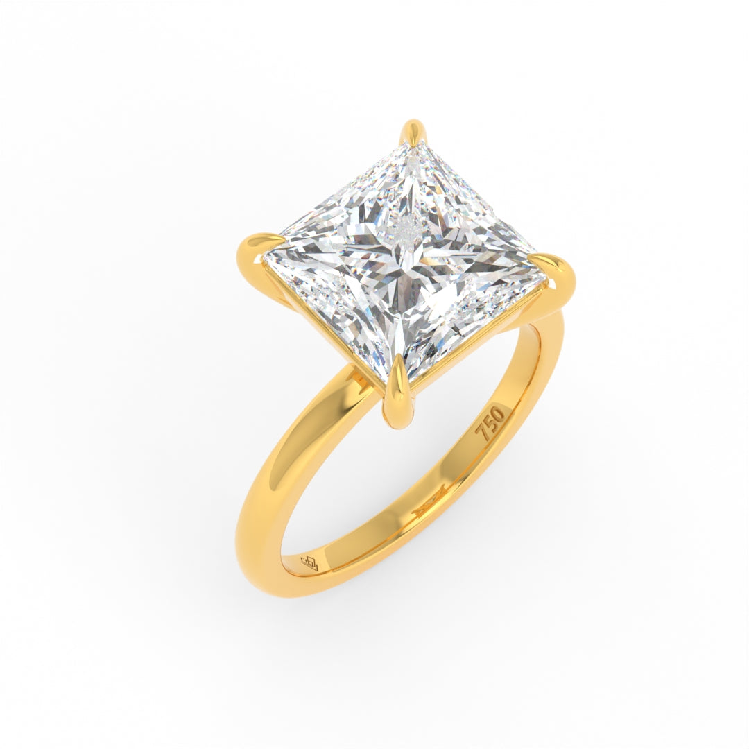 Noémie Solitaire Princess Cut With Diamond Engagement Ring