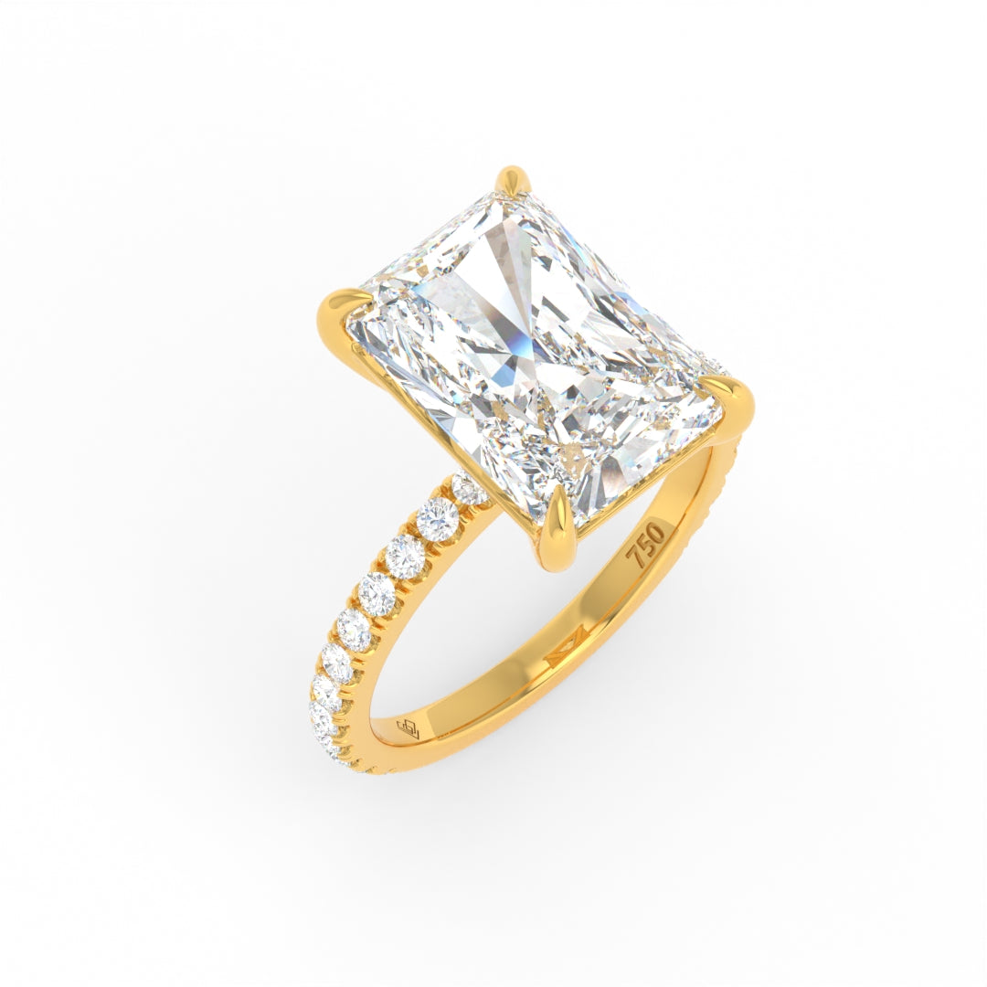Abigail Radiant With Diamond Band Engagement Ring