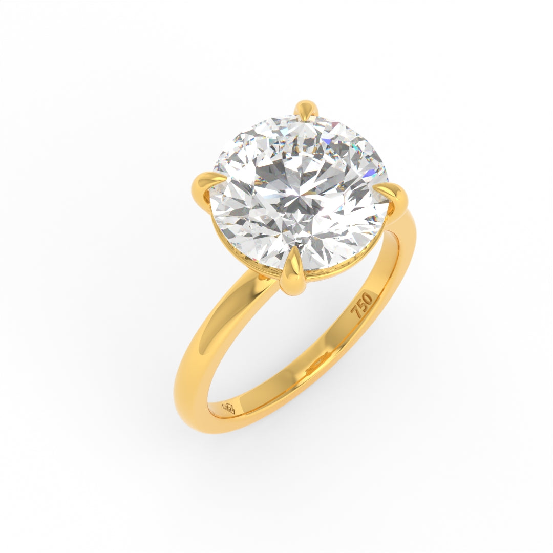 Noémie Solitaire Round Cut With Diamond Engagement Ring