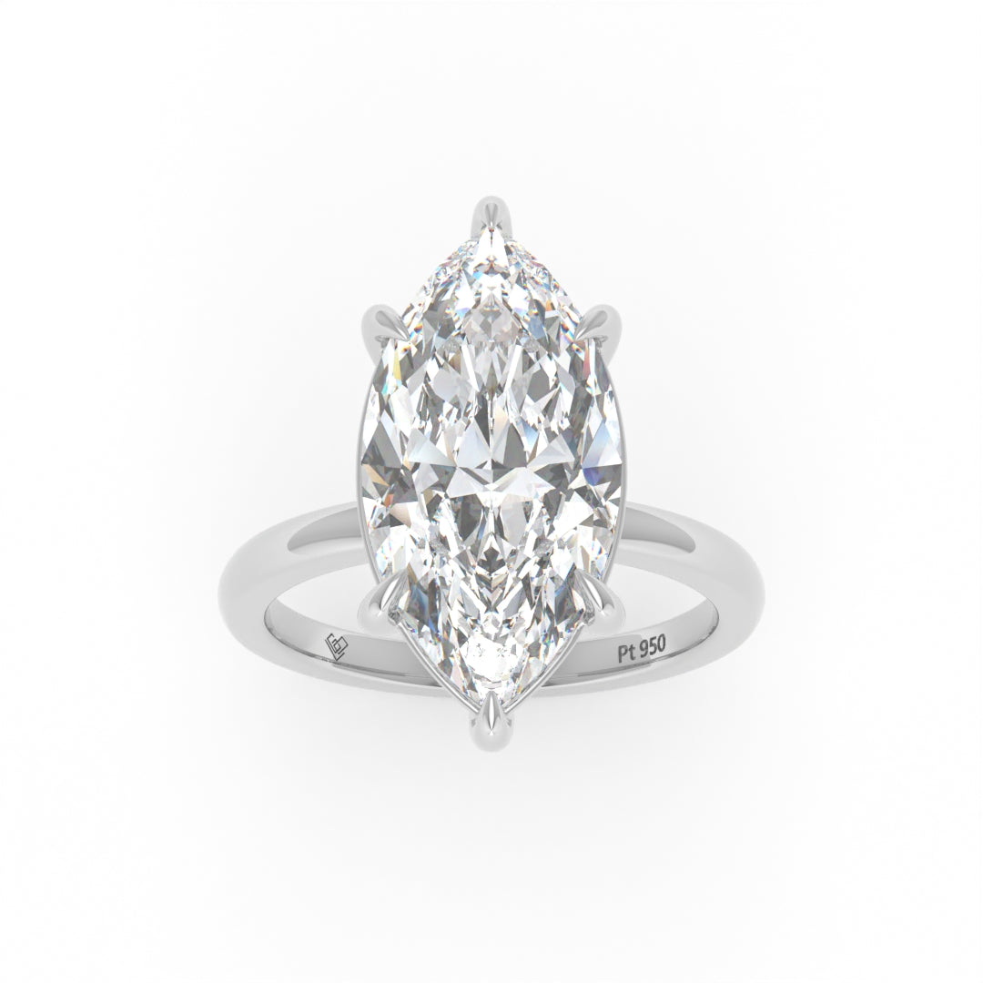 Noémie Solitaire Marquise Cut With Diamond Ring