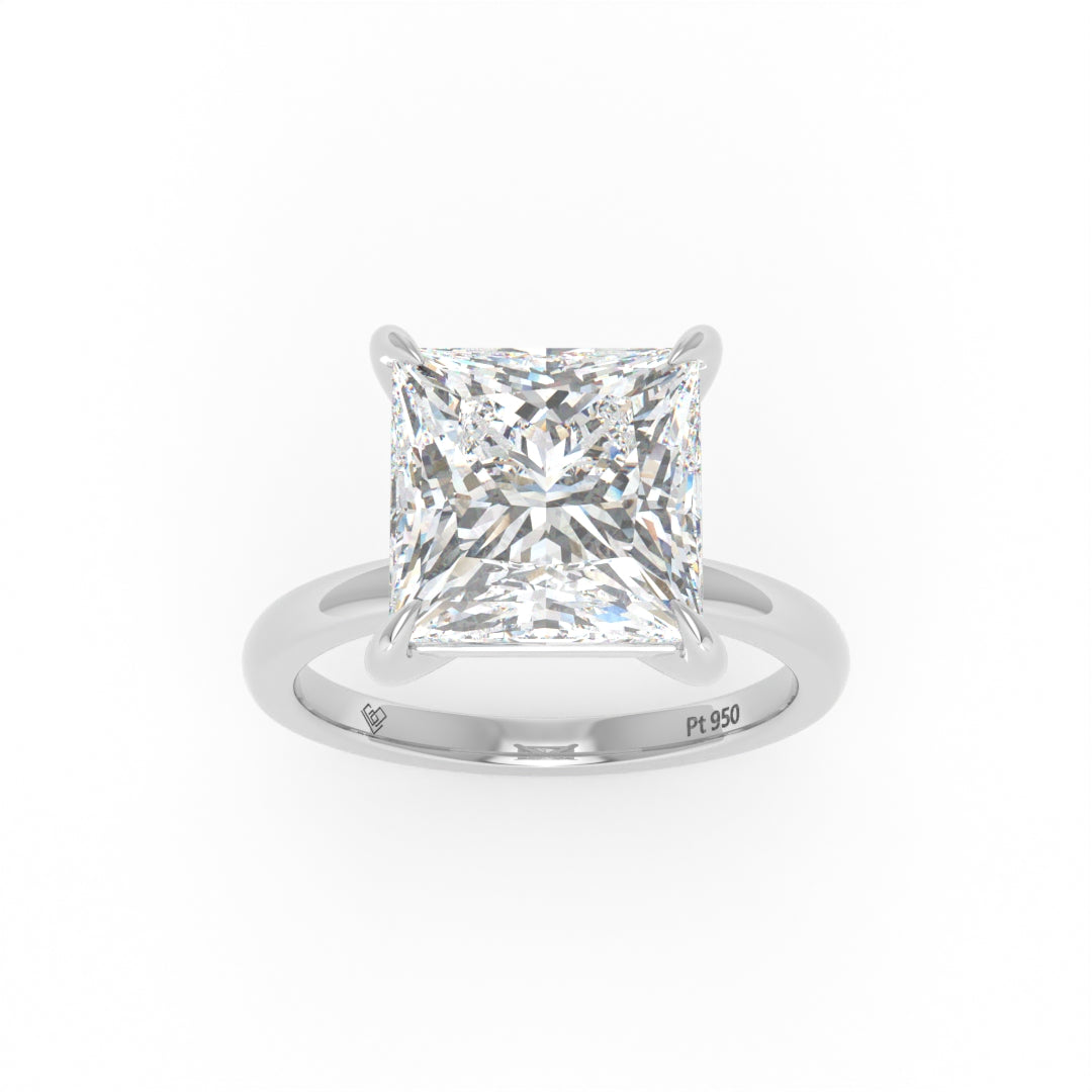 Noémie Solitaire Princess Cut With Diamond Engagement Ring