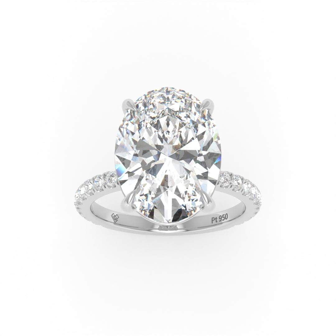Abigail Oval With Diamond Band Engagement Ring