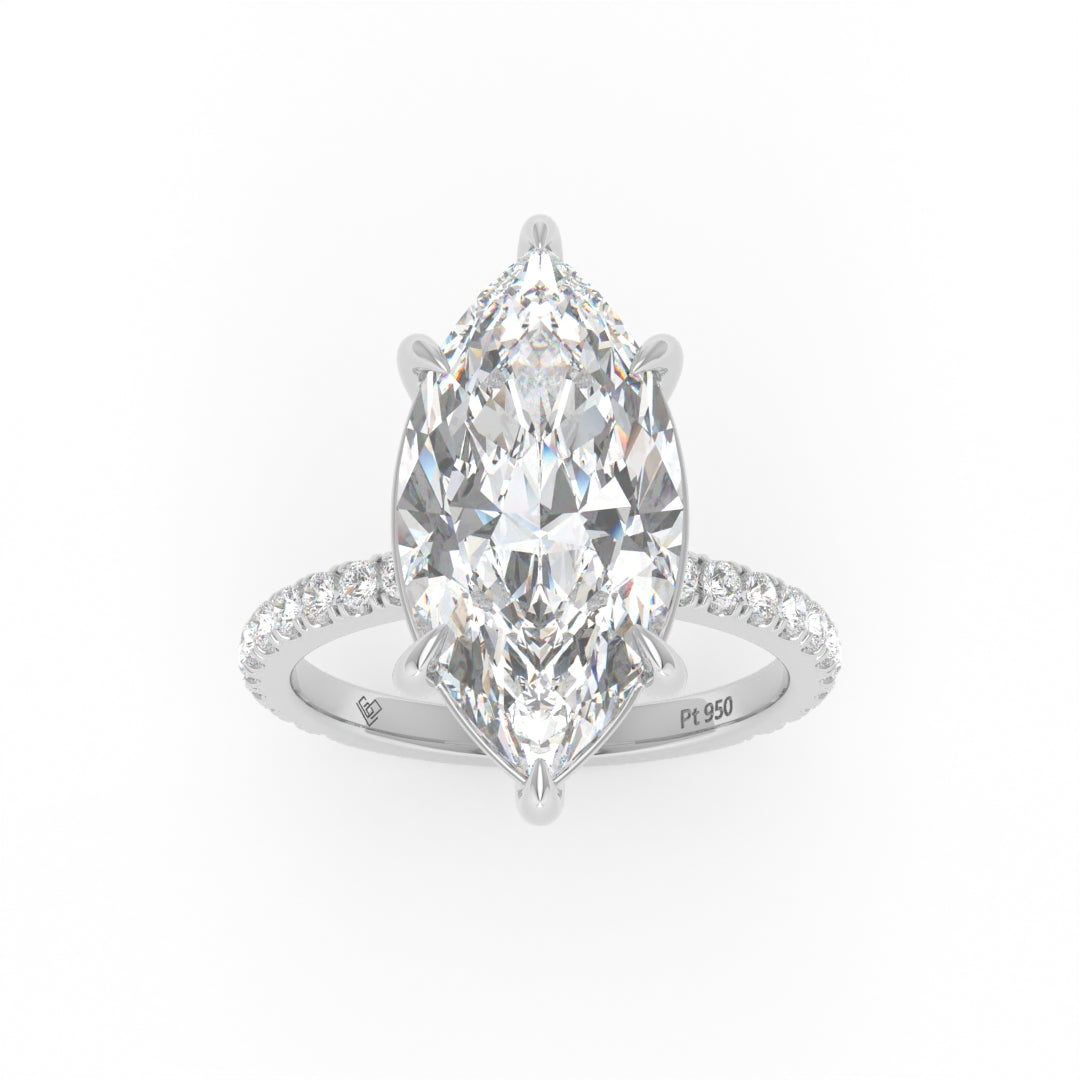 Abigail Marquise With Diamond Band Engagement Ring