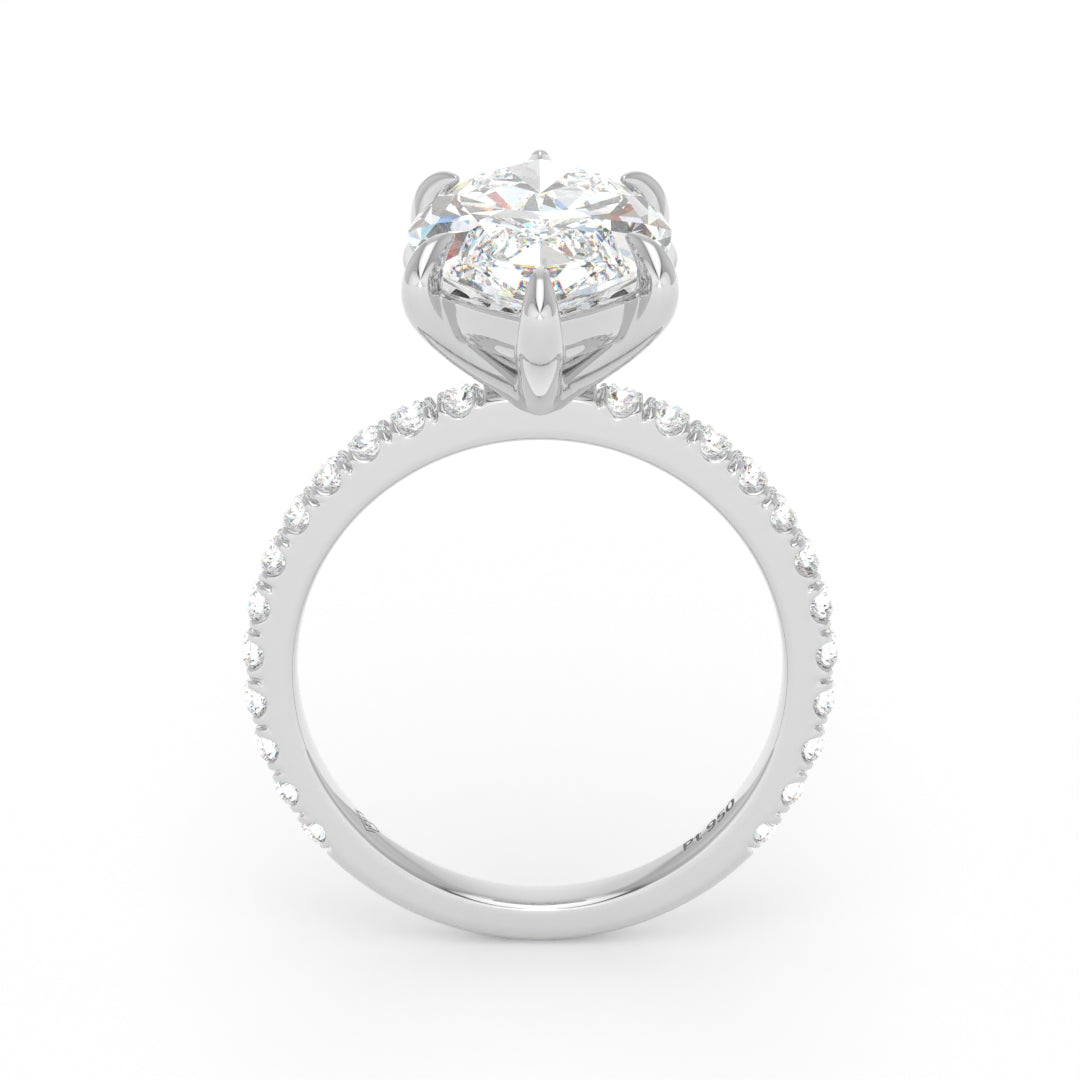 Abigail Marquise With Diamond Band Engagement Ring